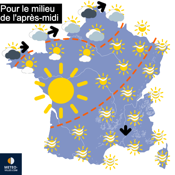 Carte de température France