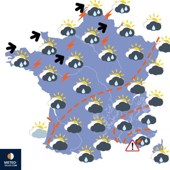 Carte de température France