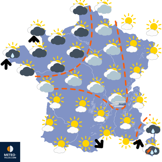 Carte de température France