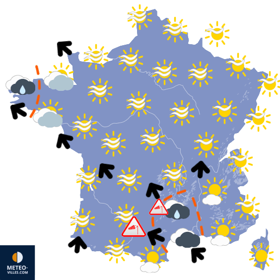 Carte de température France