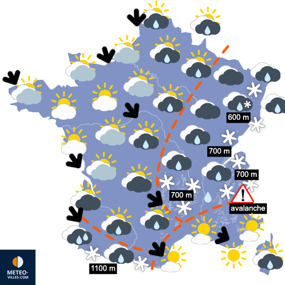 Carte de température France