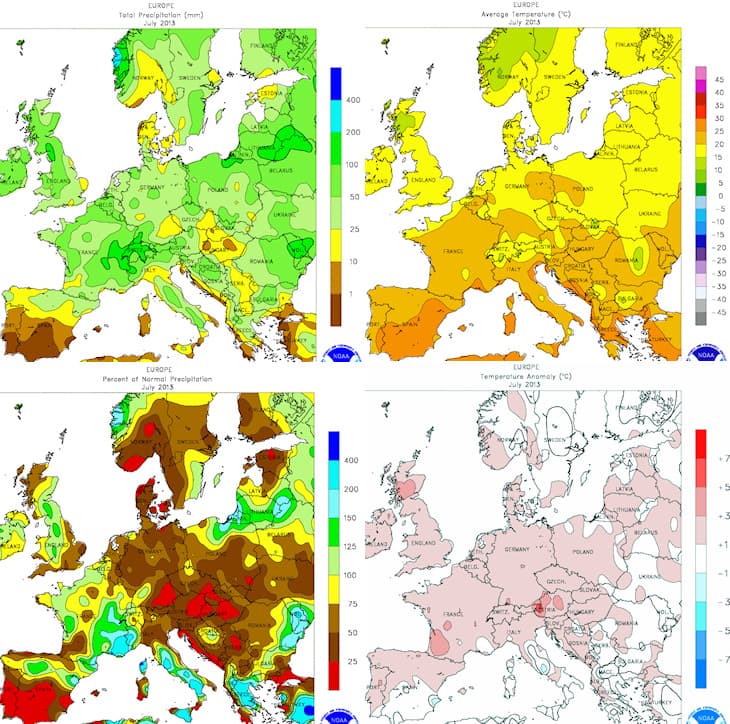 Image d'illustration pour Bilan météo de juillet 2013 en Europe