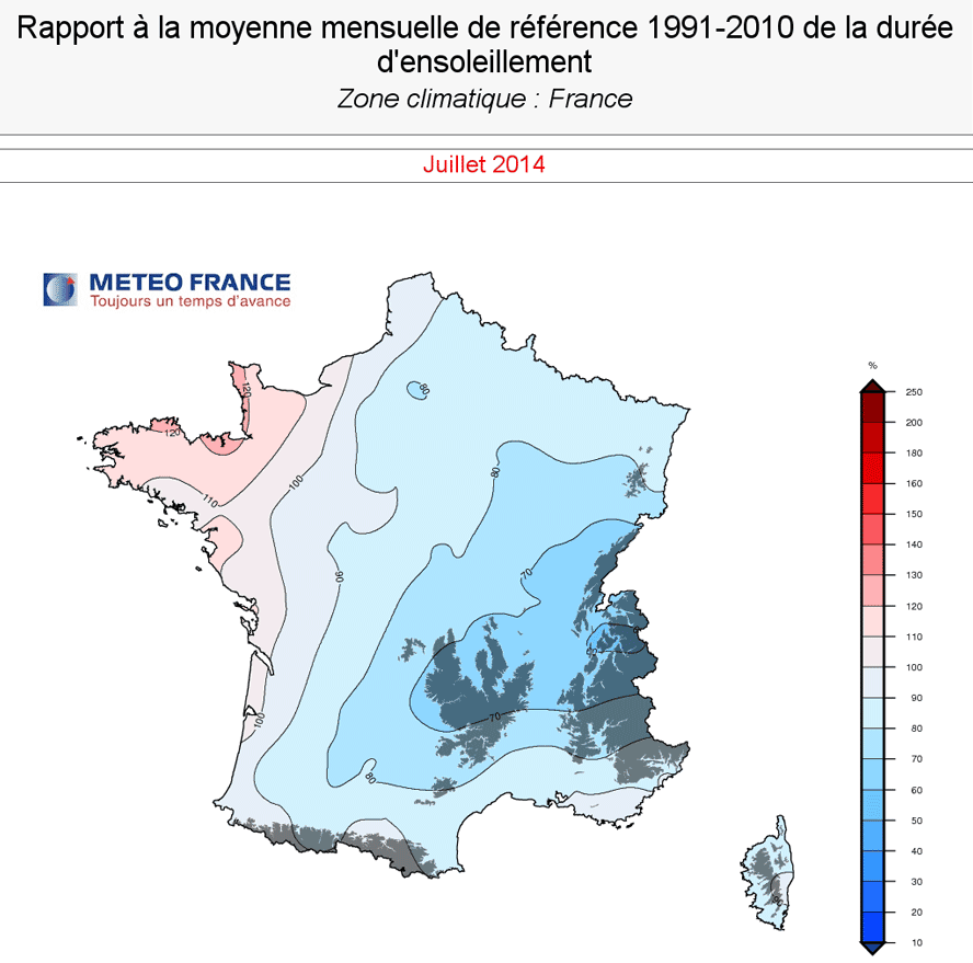 Image d'illustration pour Bilan maussade de juillet 2014 : température, pluviométrie, insolation