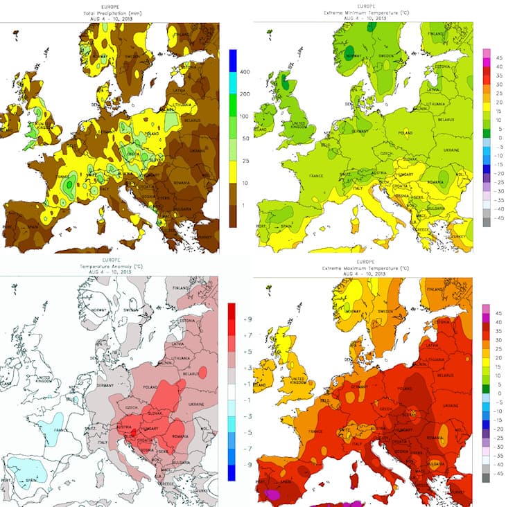 Image d'illustration pour Bilan météo hebdomadaire sur la France et l'Europe