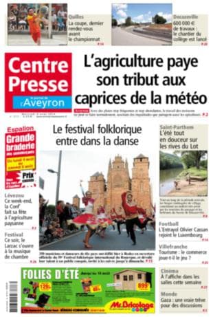 Image d'illustration pour La presse quotidienne régionale fait sa une sur le mauvais temps, sauf...