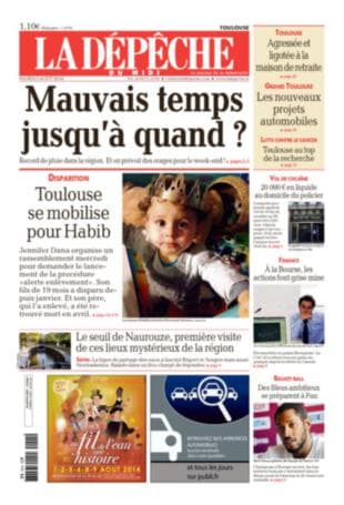 Image d'illustration pour La presse quotidienne régionale fait sa une sur le mauvais temps, sauf...