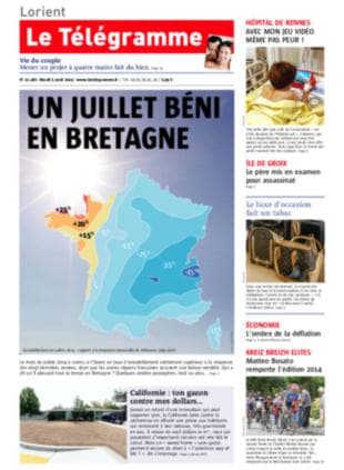 Image d'illustration pour La presse quotidienne régionale fait sa une sur le mauvais temps, sauf...