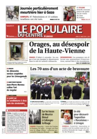 Image d'illustration pour La presse quotidienne régionale fait sa une sur le mauvais temps, sauf...