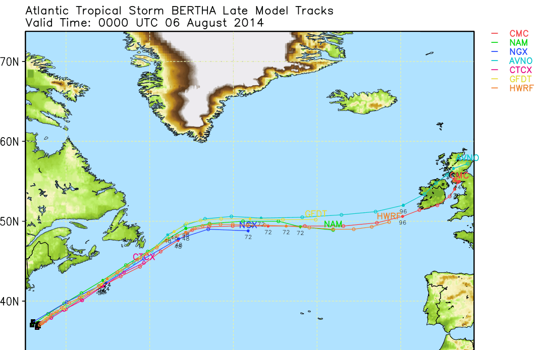Image d'illustration pour Tempête tropicale Bertha : de l'Atlantique vers l'Europe